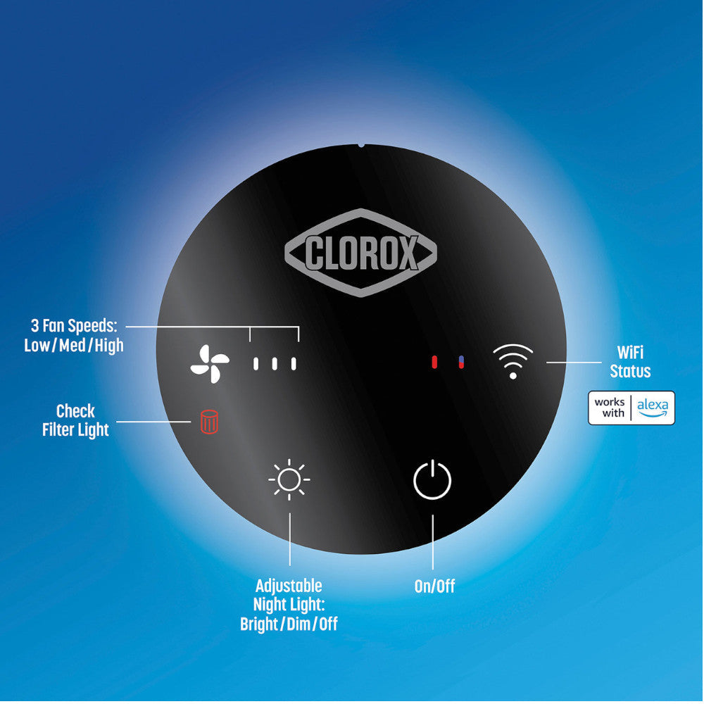 Purificateur d'air Clorox de table intelligent (11021)