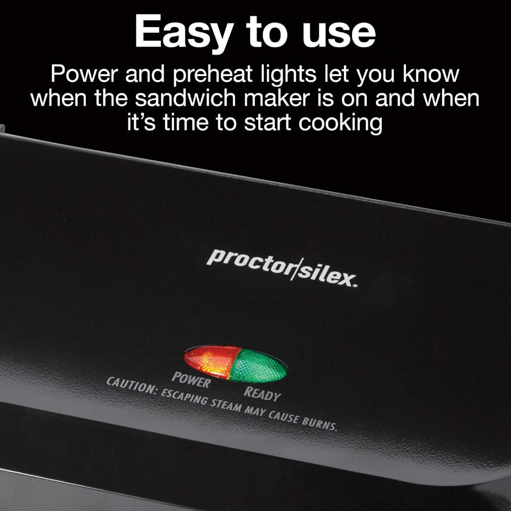 Presse à panini, machine à sandwichs et gril Proctor silex d'intérieur compact (25440PSC)