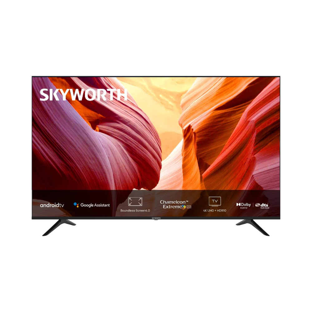 Téléviseur Skyworth 65" 4K intelligent avec compatibilité Alexa, HDR10, Android11.0, mode jeu, Google Assistant et Chromecast intégré (65S6GPLUS)