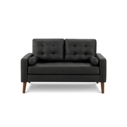 58" Loveseat with Two Cushions by Monarch - CK5A95 - Black PU (8J12A95)