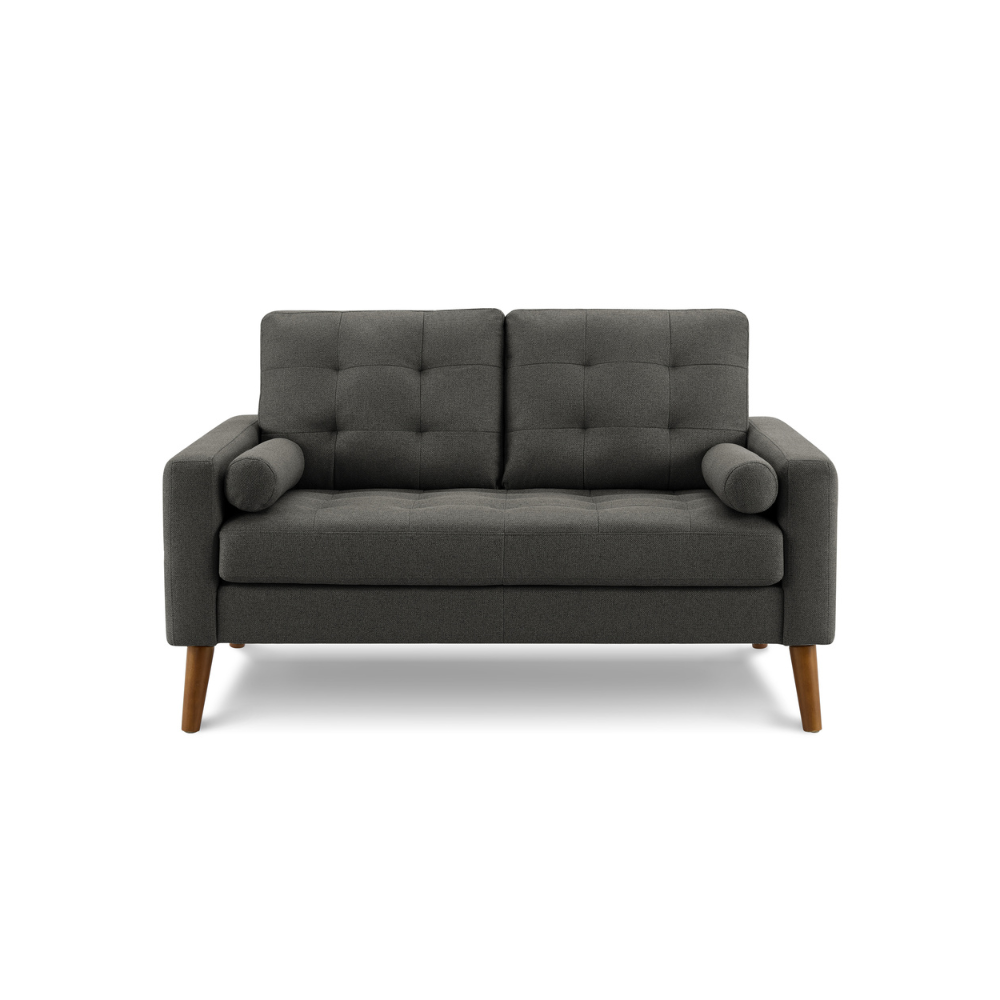 Causeuse de 58" avec deux coussins de Monarch - LUMOS-17 - tissu gris foncé (8J12L17)