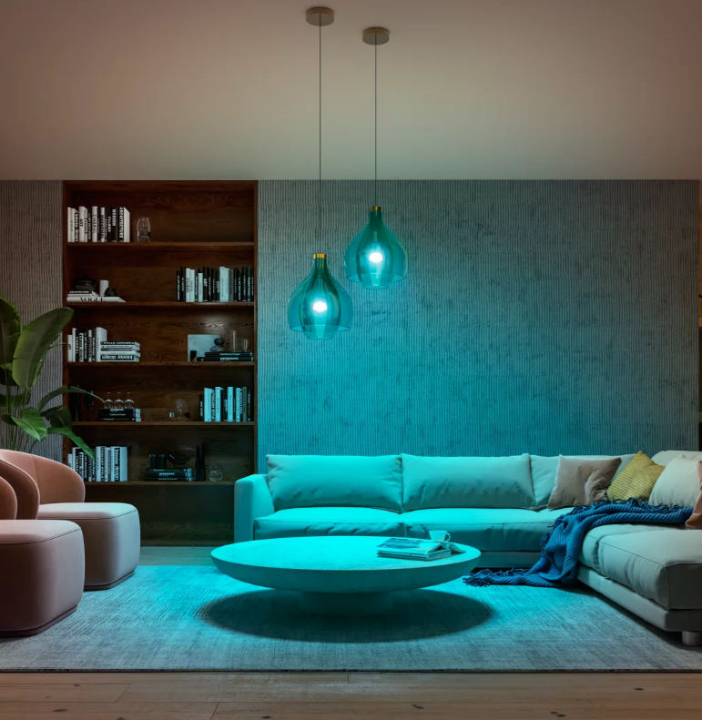 Ampoule intelligente Philips - ambiance blanche et colorée - 75 W (A19-E26)