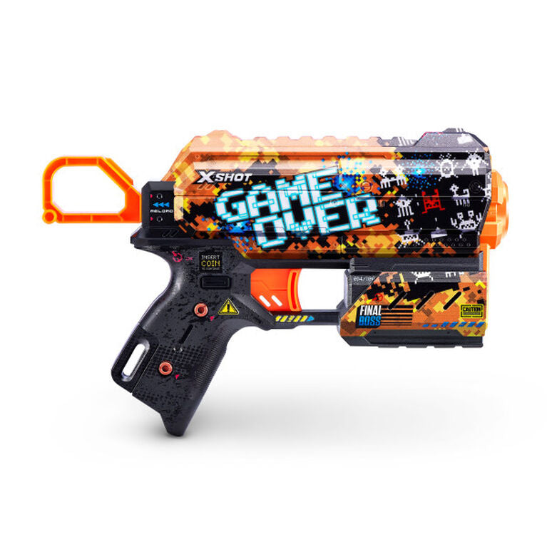 Lanceur de Fléchettes Zuru X-Shot Skins Flux (8 fléchettes) Nouveau / Game Over