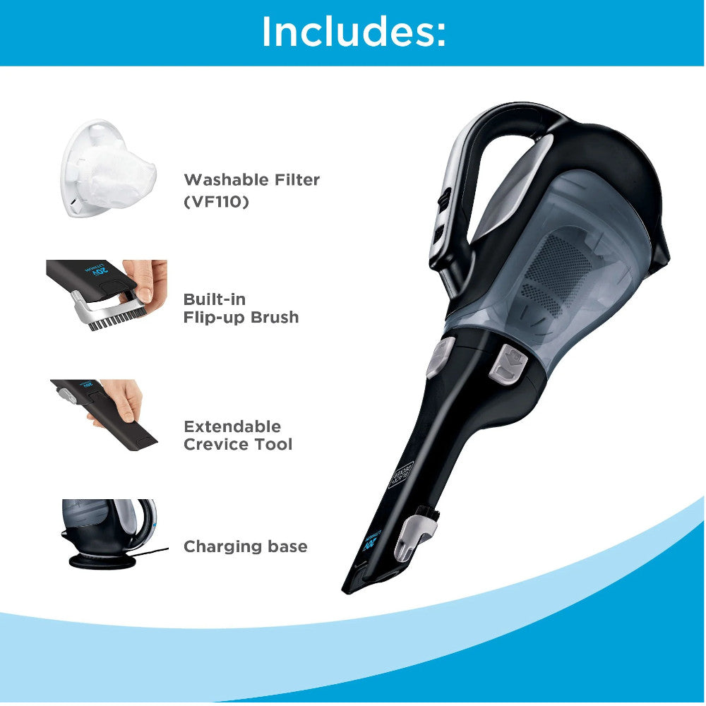 Aspirateur à main Black & Decker sans fil 20V Dustbuster (BDH2000L)