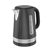 BLACK &amp; DECKER 1.7L Cordless Electric Kettle in Black Stainless Steel