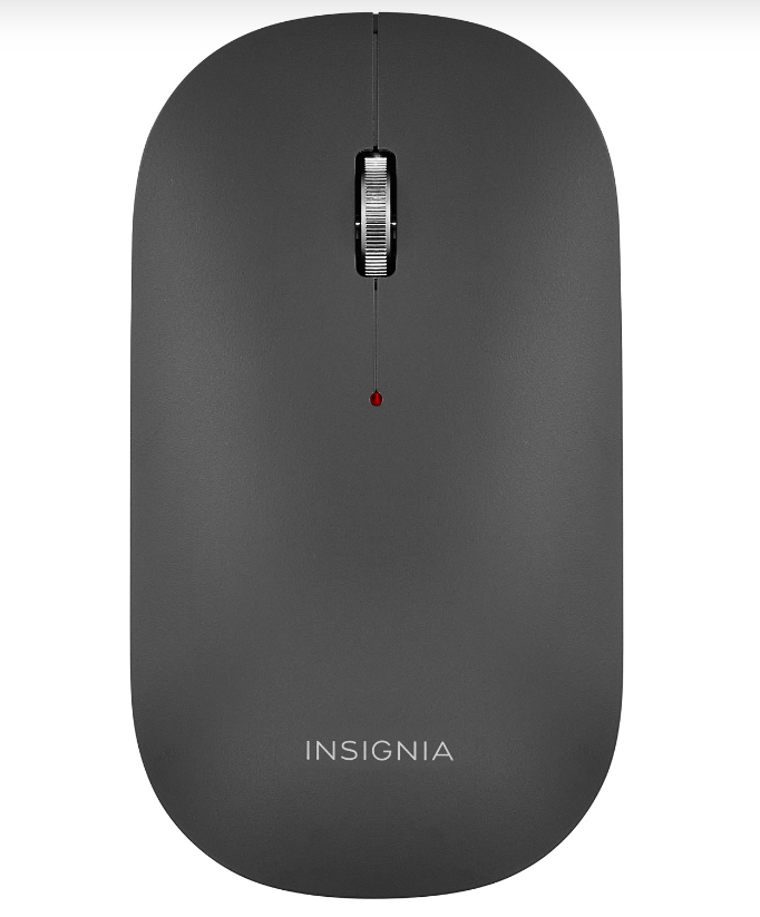 Souris optique sans fil mince de 1600 ppp d'Insignia - Noir