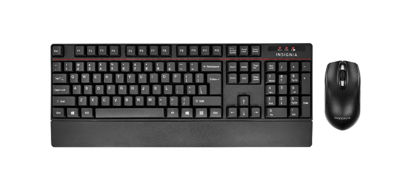 Ensemble clavier et souris sans fil d'Insignia de 1200 ppp - NOIR