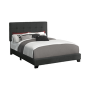 Monarch Black Fabric Double Bed Base (I5805F) 