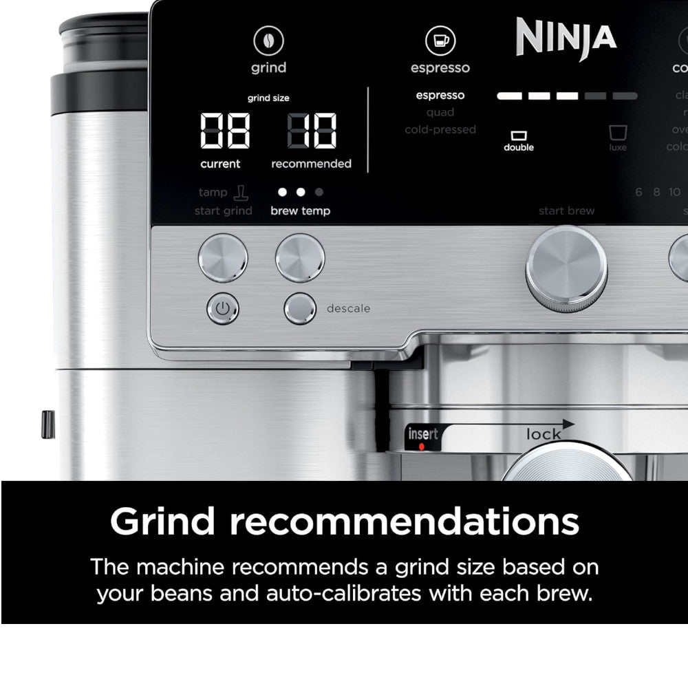 Machine à espresso Ninja série Premier avec cafetière filtre et infusion à froid rapide - (ES655CCO) - RECERTIFIÉ