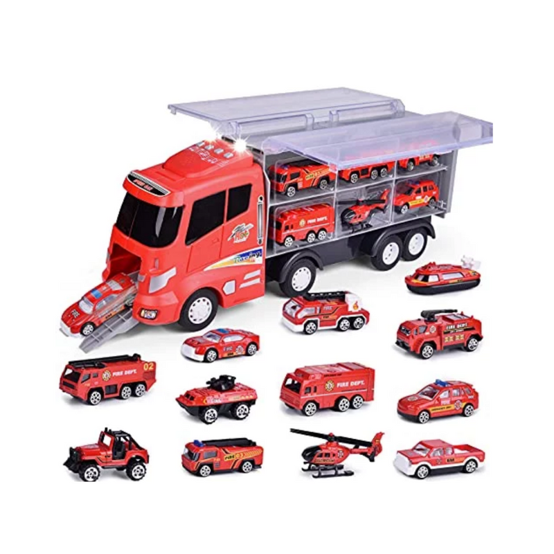 Ensemble de 12 camions de pompier FunLittleToys avec voitures de pompiers -BLACKFRIDAY-