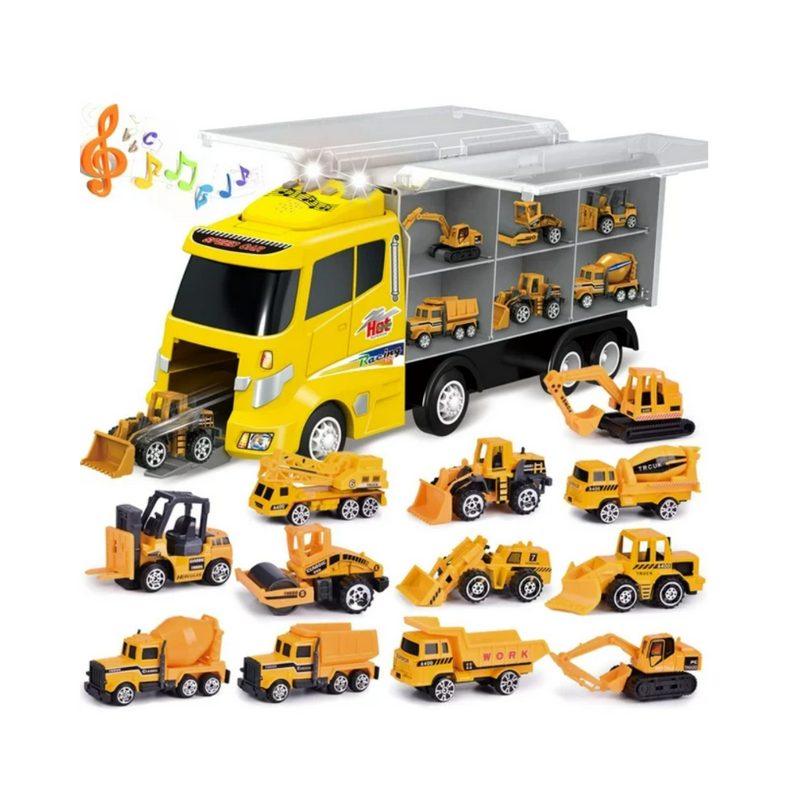 Ensemble de 12 camions de construction miniatures FunLittleToys -PROMOTION-