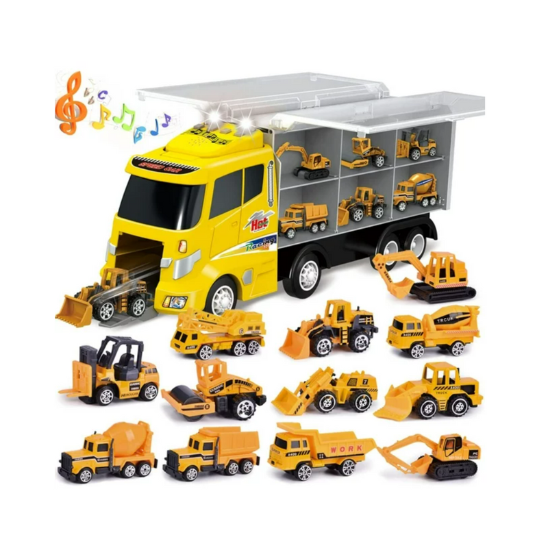 Ensemble de 12 camions de construction miniatures FunLittleToys