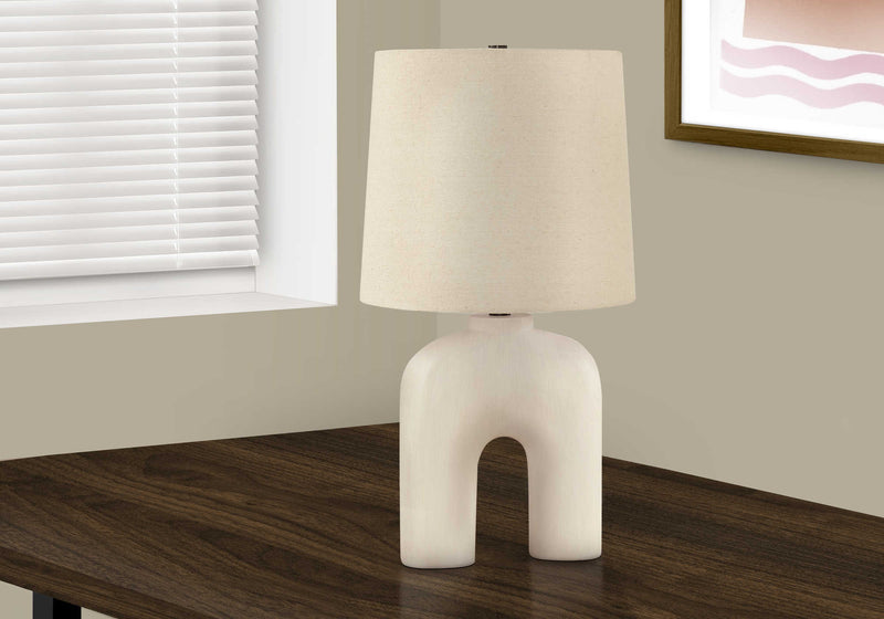 Lampe de table Monarch - Luminaire - Crème résine / Beige (I 9728)