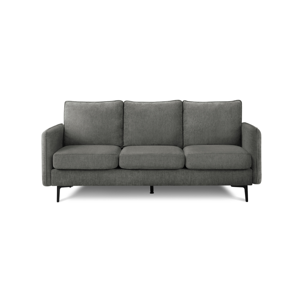 Sofa de 76"  Monarch - COACH-18 - tissu gris (8K13C18)