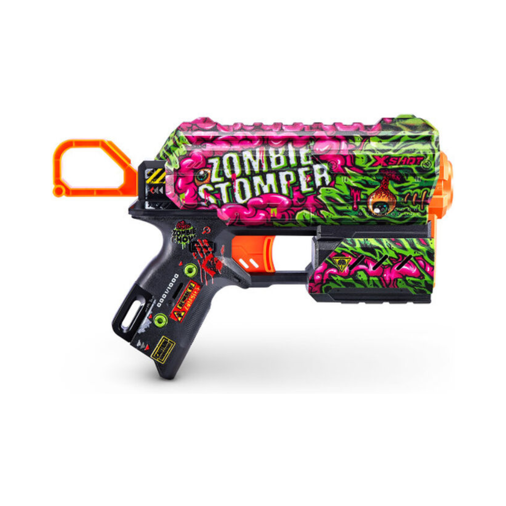 Lanceur de Fléchettes Zuru X-Shot Skins Flux (8 fléchettes) Nouveau / Zombie Stomper