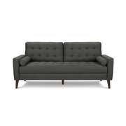Sofa de 75" avec 2 coussins de Monarch  LUMOS-17– Tissu gris foncé (8J13L17)