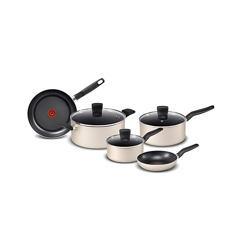 Batterie de cuisine T-Fal Essential 8 pièces (T-FAL-02) - Gris