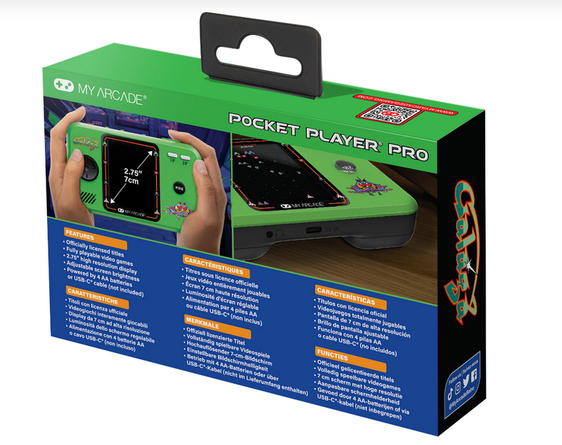 Jeu 2-en-1 My Arcade Galaga Pocket Player Pro