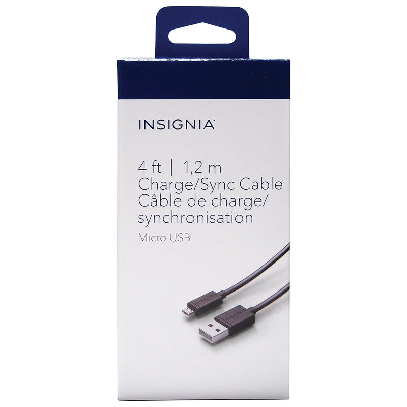 Chargeur/sync. micro USB de 1,2 m (4 pi) d'Insignia - Noir