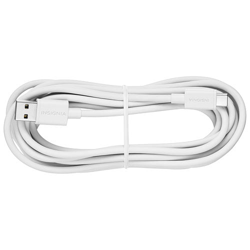 Câble USB-A 2.0 à USB-C de 3 m (10 pi) d'Insignia - Blanc