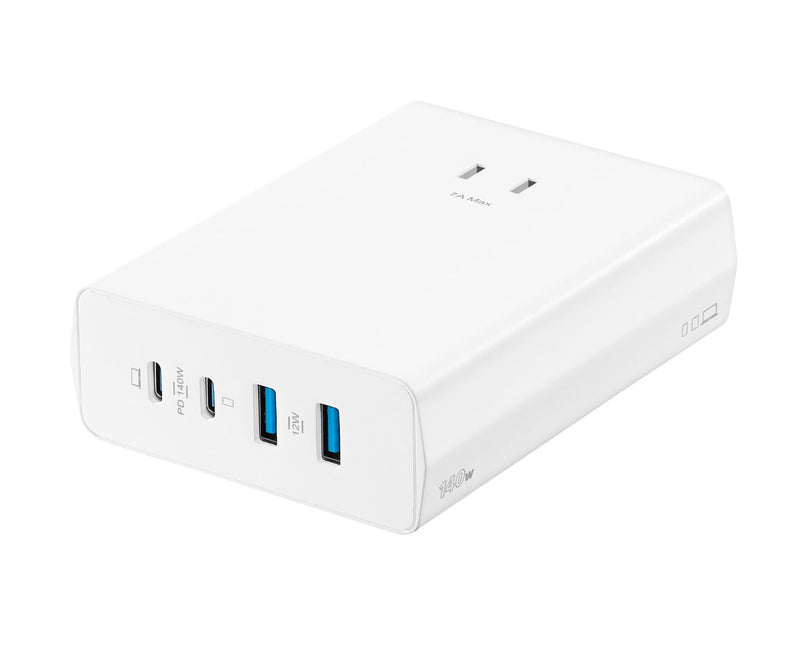 Chargeur mural à 4 ports USB-C/USB-A de 140 W d'Insignia (NS-MCC30W2K-C) - LIQUIDATION