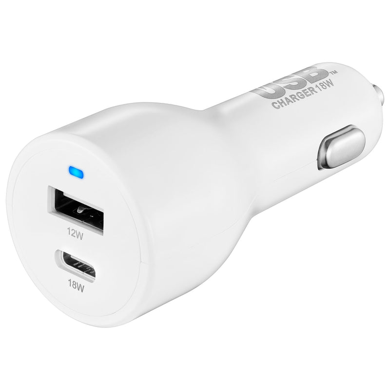 Chargeur pour l'auto d'Insignia USB -C à USB-A (NS-MCC30W2W-C)