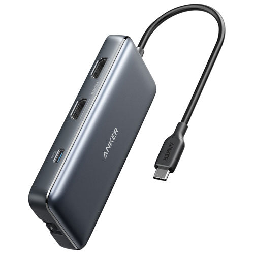 Concentrateur USB-C 8-en-1 d'Anker avec deux ports HDMI 4K (A8380HA1-5)