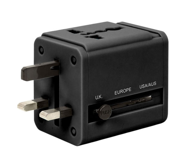 Adaptateur de voyage universel de ReTrak avec USB - Noir