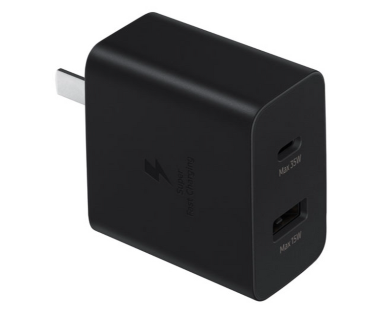 Adaptateur d'alimentation double USB-C et USB-A à chargement rapide de 35 W de Samsung