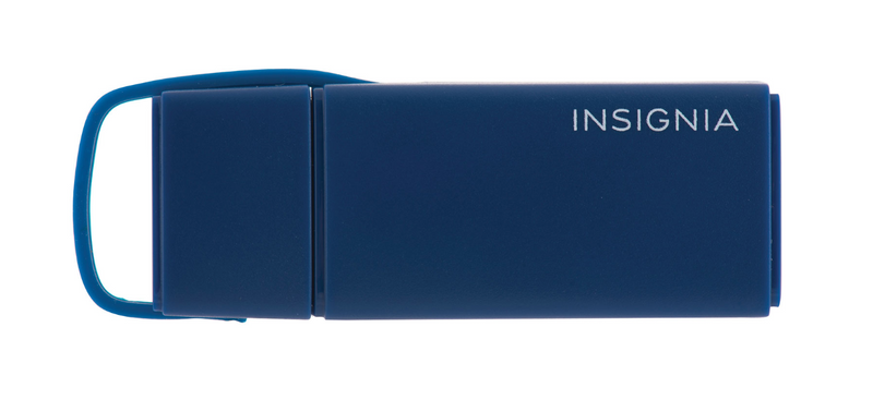 Lecteur de carte mémoire USB 3.0 2-en-1 d'Insignia - Bleu